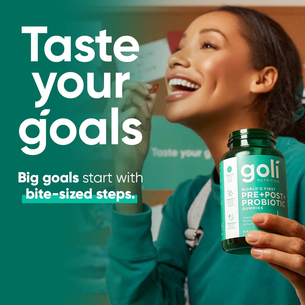 Goli Pre+Post+Probiotics Gummies – 300 Count | Gluten-Free, Vegan, Non-GMO