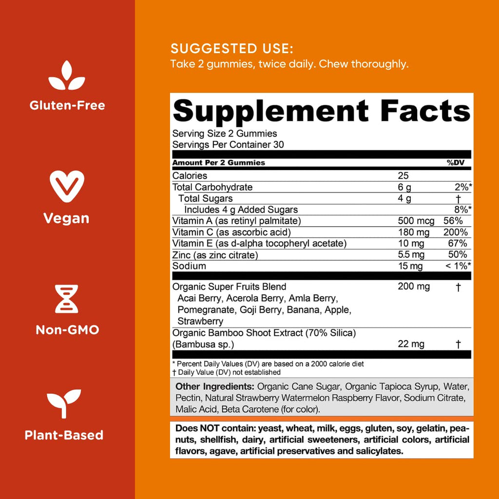 Goli Superfruits Gummies – Vegan Collagen-Boosting Beauty, 300 Count