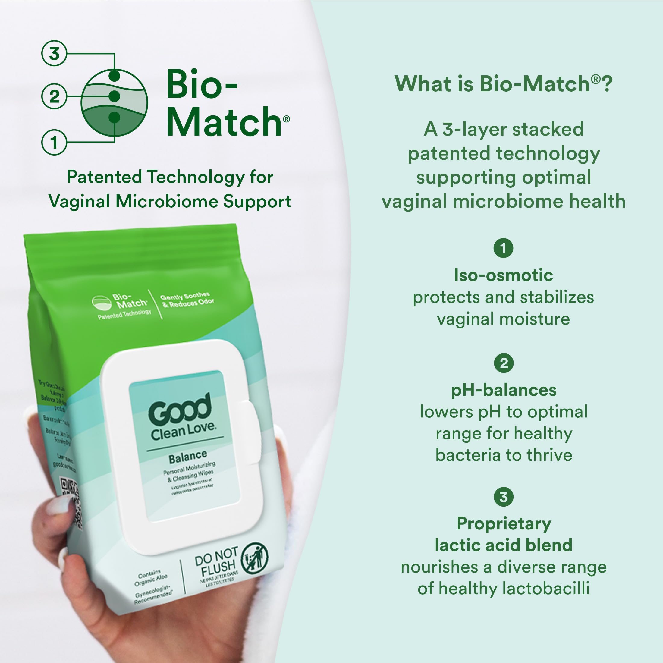Good Clean Love Balance pH-Balanced Feminine Wipes — Gentle Aloe Moisturizing, 60 Count
