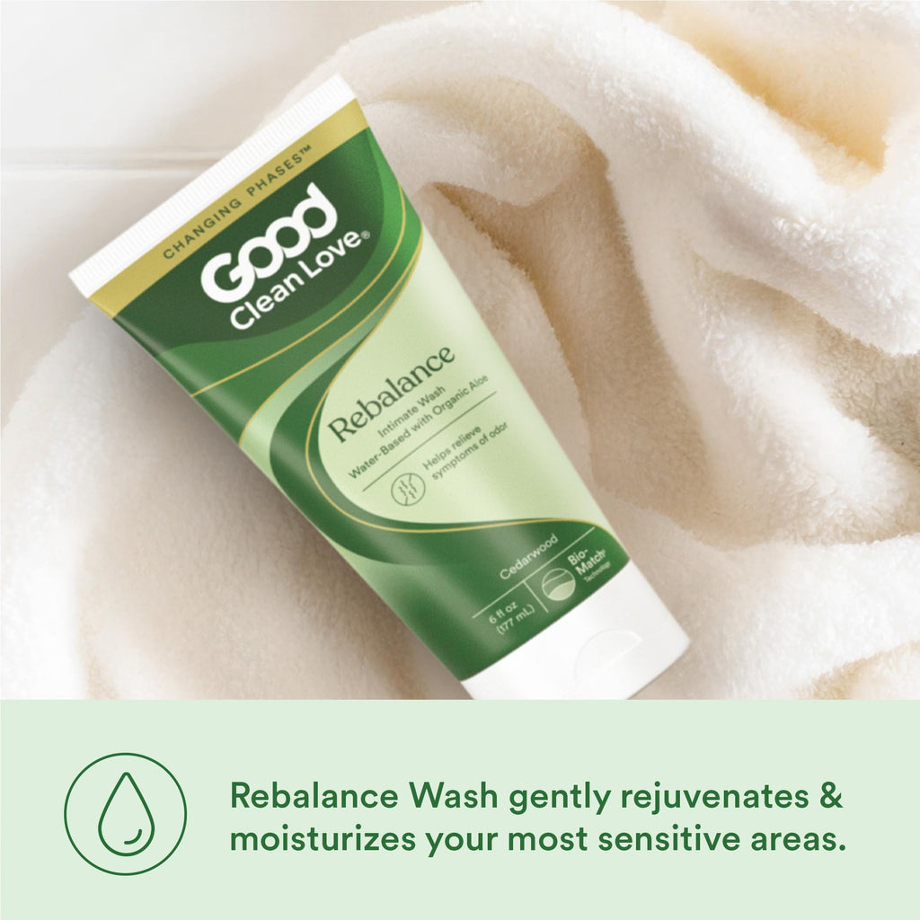 Good Clean Love Rebalance Intimate Wash — pH-Balanced & Moisturizing (6 oz)