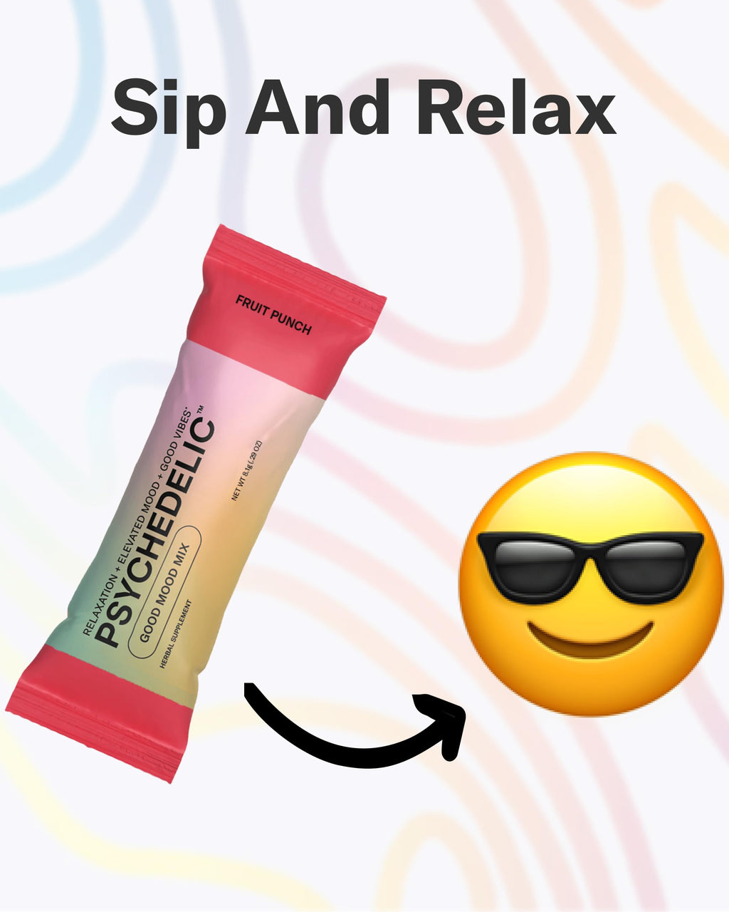 Good Mood Mix Fruit Punch Kava Drink Mix — 14-Stick, Mucuna Pruriens, Stevia