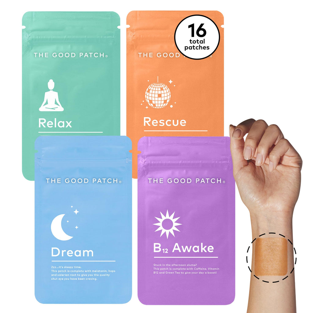 The Good Patch Vital Natural Patches Mixed Bundle – Awake, Dream, Rescue, Relax (16 Total Patches)