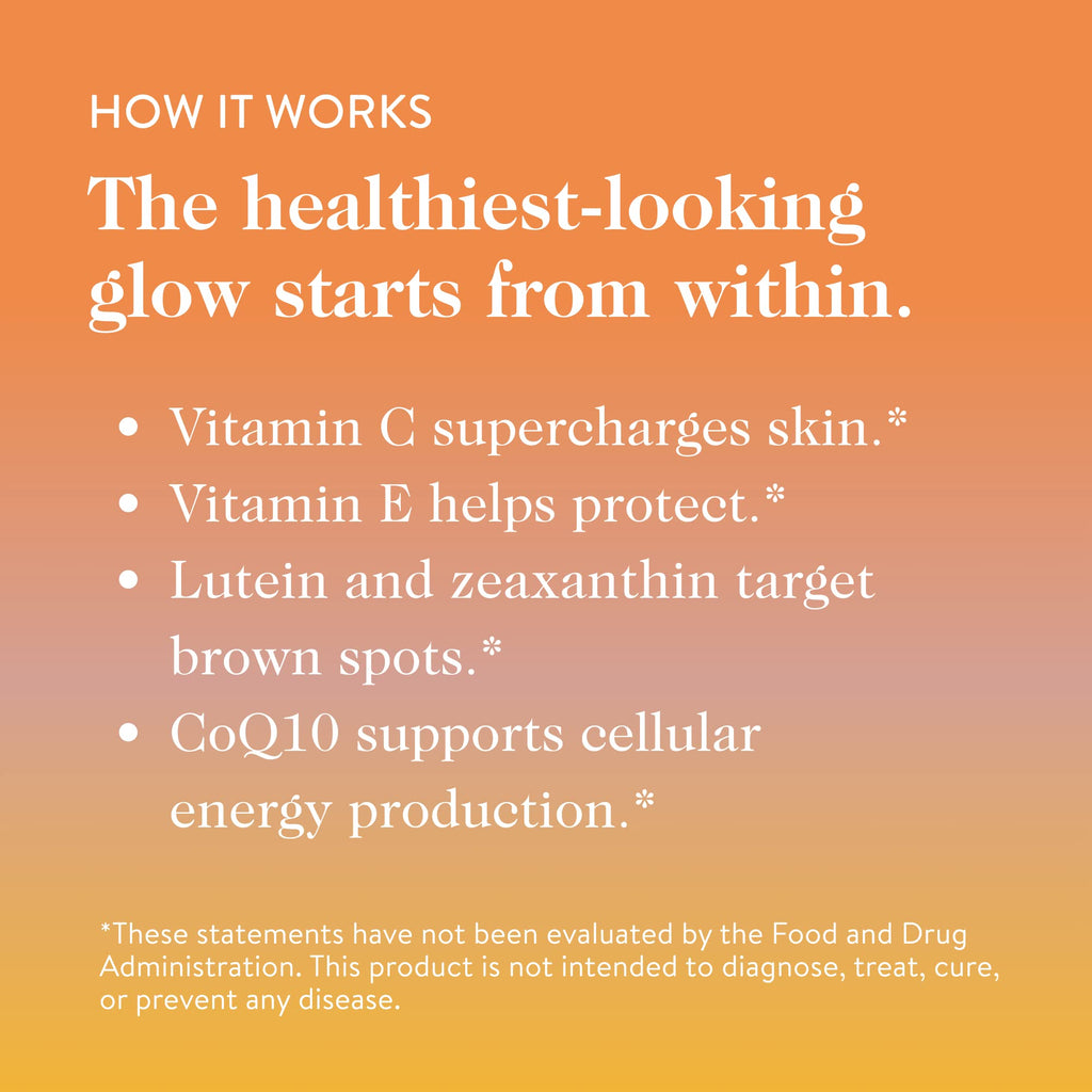 goop Beauty Morning Skin Drink Mix — Vitamin C & E for Radiant Skin, Lemon Verbena & Orange Flavor, 30 Pack