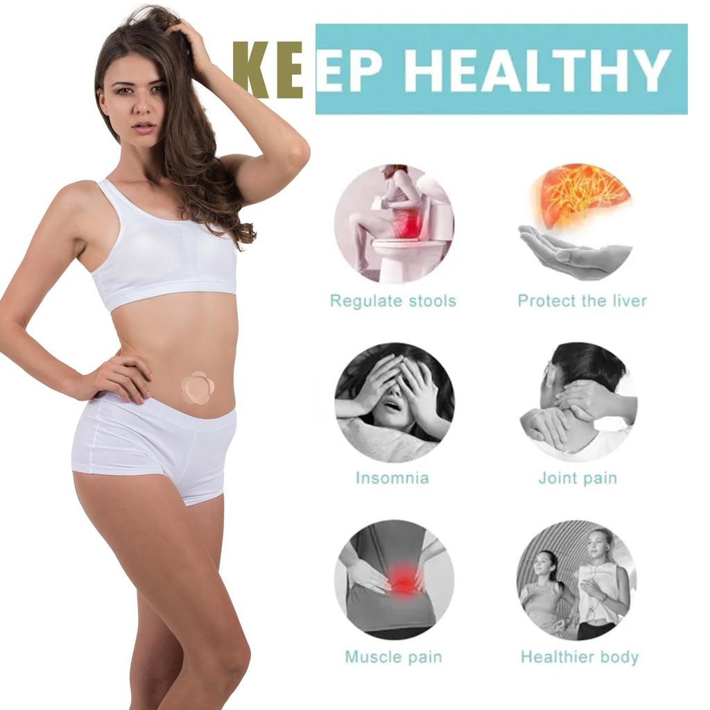GOOPRAD 120PCS Disposable Castor Oil Belly Button Patch – Oil-Free, Self-Adhesive Organic Cotton Wrap