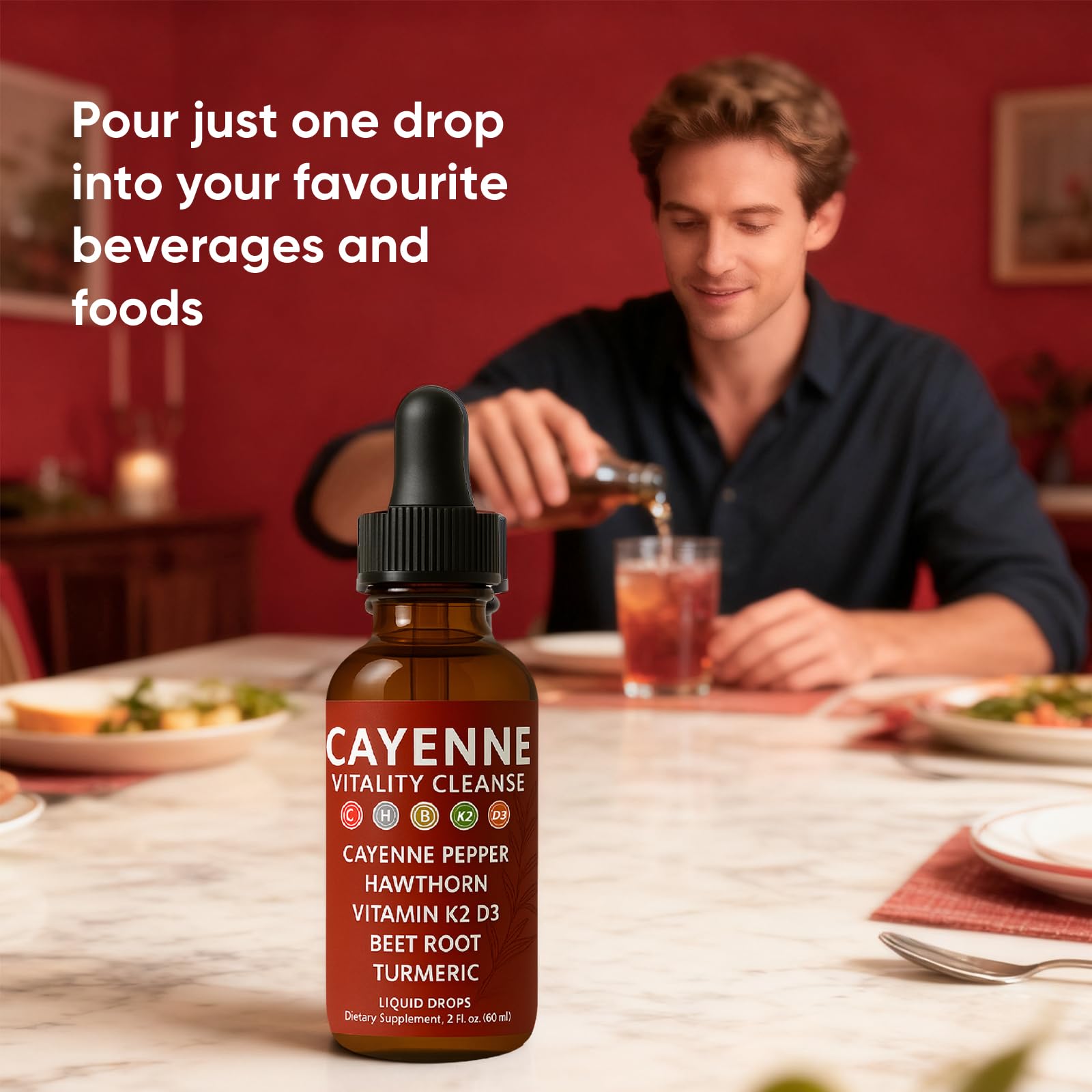 GOOVIP Maxivita CayennePepper Liquid Extract Drops - 2 fl oz | Immune, Joint & Gut Support