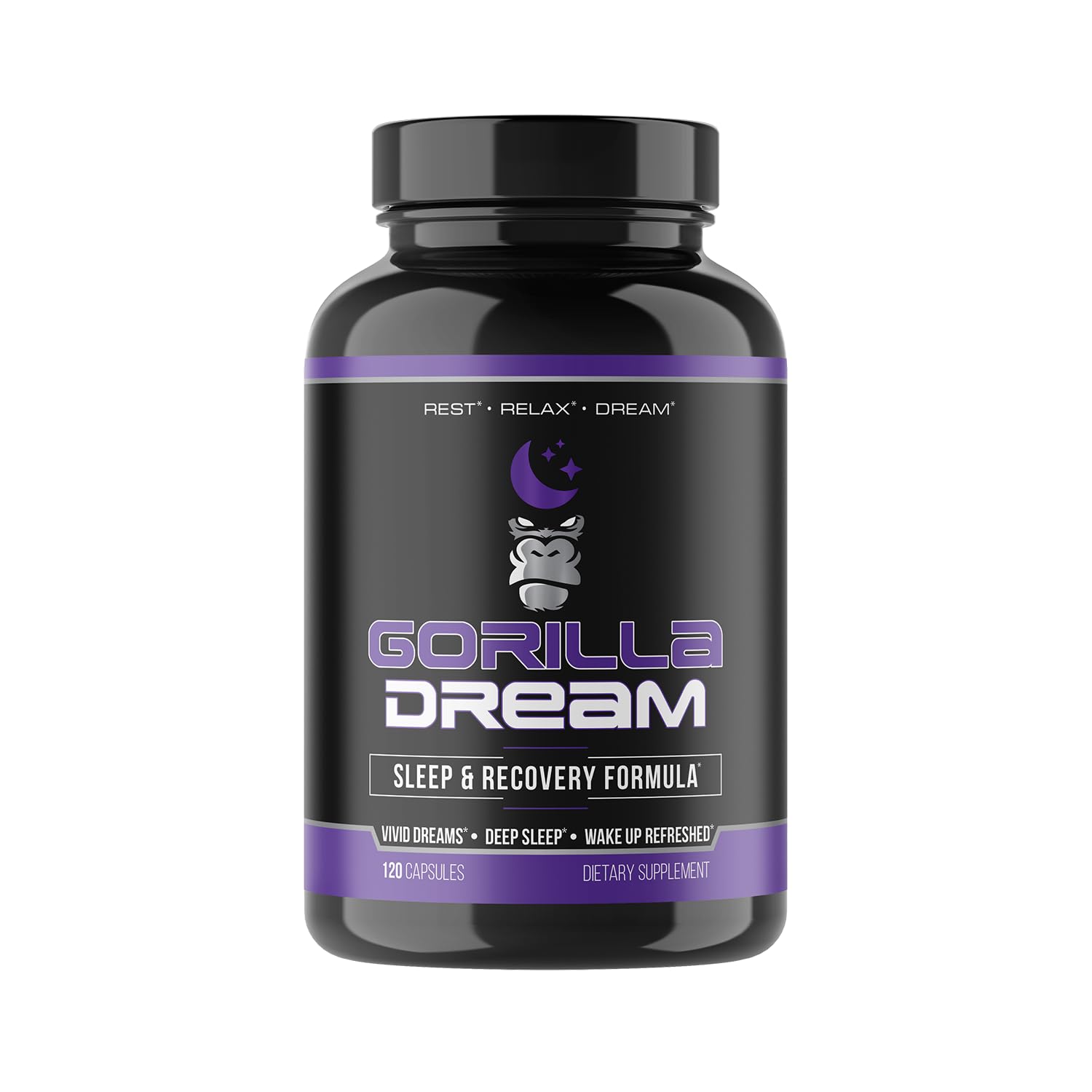 Gorilla Mind Dream Sleep Supplement (120 Capsules) - Nootropic Sleep & Recovery