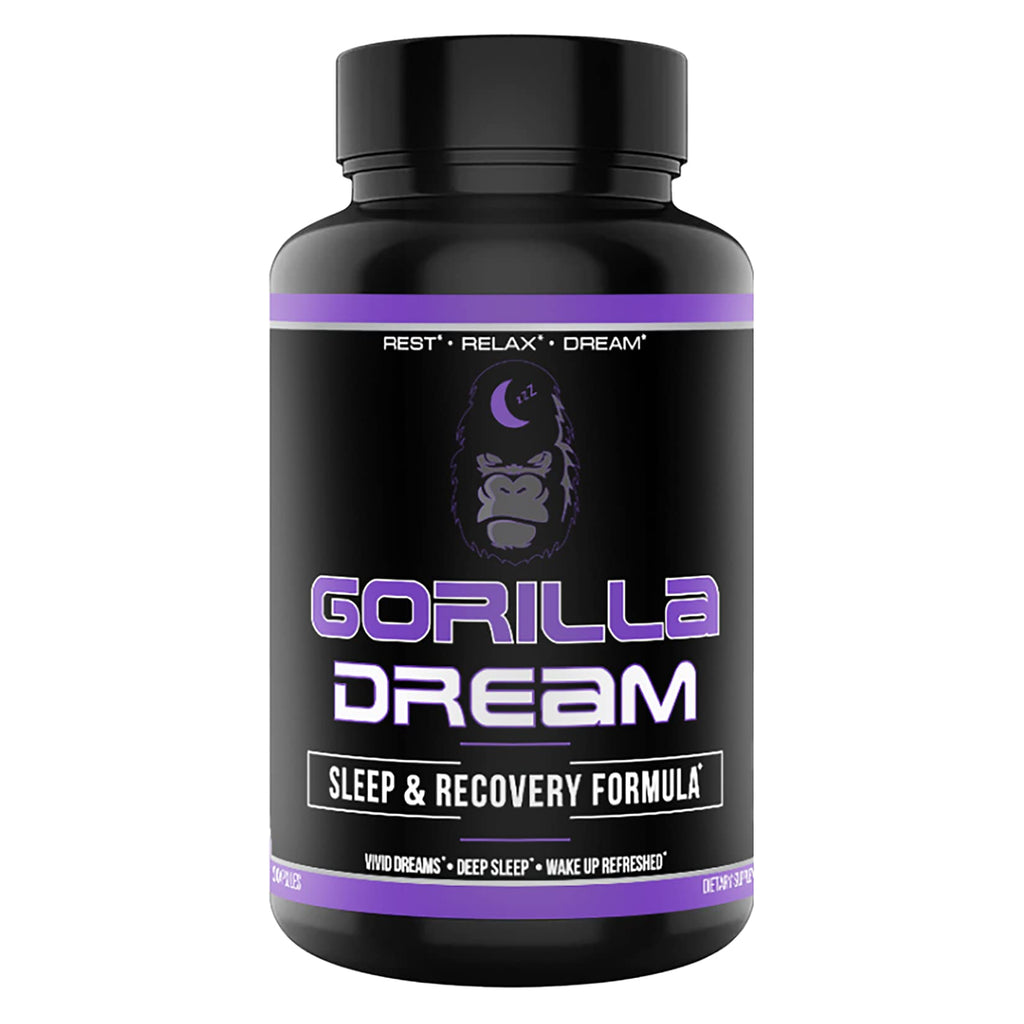 Gorilla Mind Dream Sleep Supplement (120 Capsules) - Nootropic Sleep & Recovery