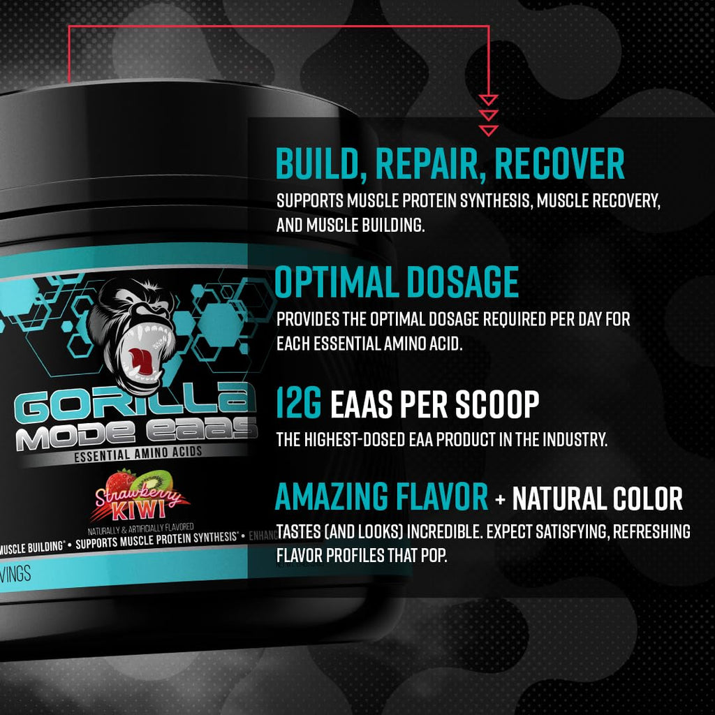Gorilla Mind EAA – Essential Amino Acids for Muscle Building & Recovery (492g)