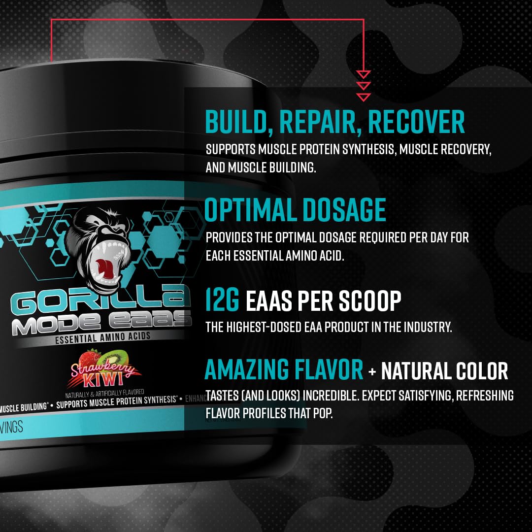 Gorilla Mind EAA – Essential Amino Acids for Muscle Building & Recovery (492g)