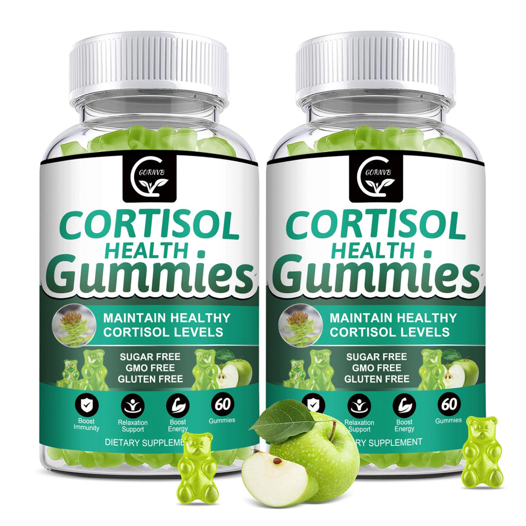 GORNVB Cortisol Gummies 2-Pack – 9-in-1 Stress Support with Magnesium & Ashwagandha
