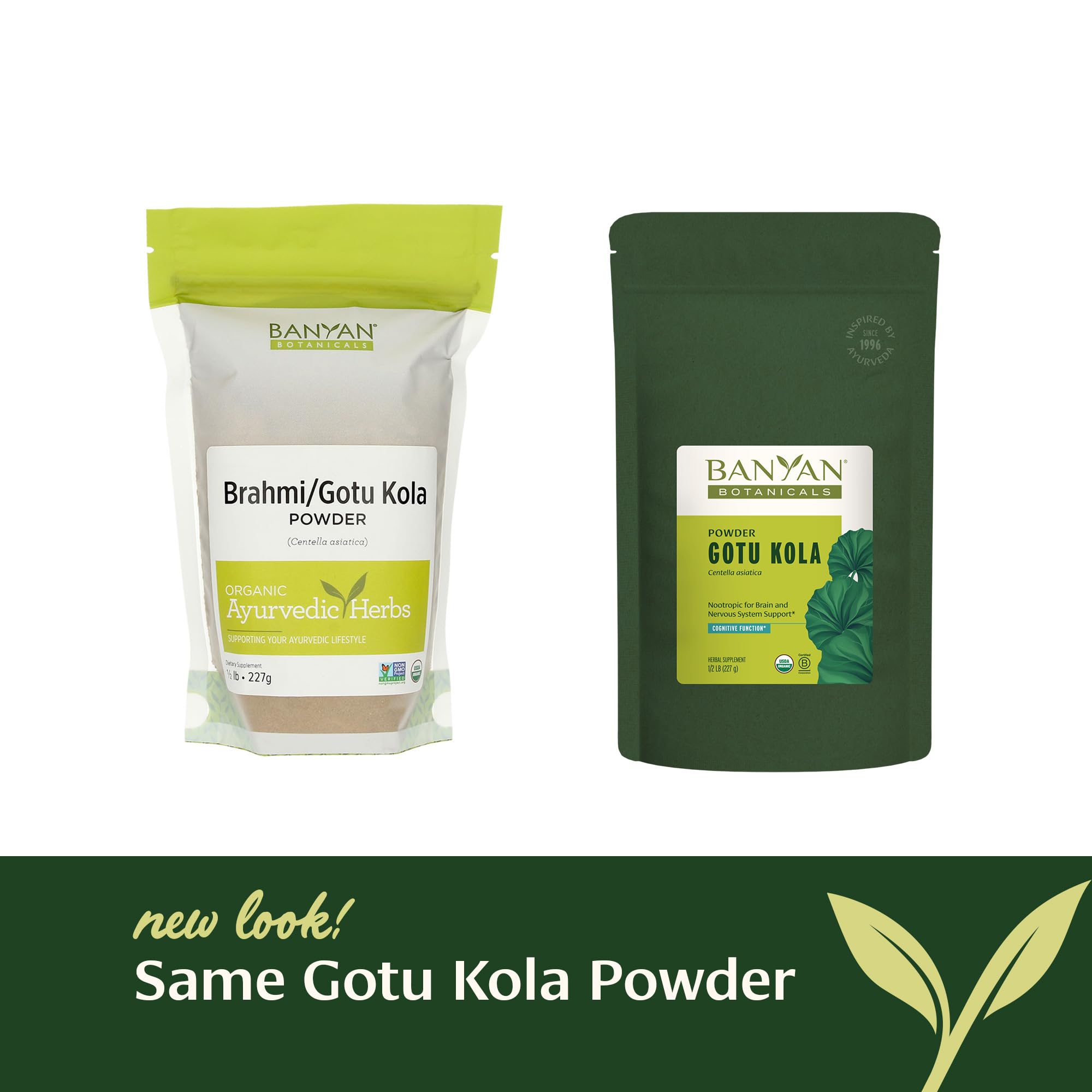 Gotu Kola Powder – Organic Brahmi (Centella Asiatica) | Calming Nootropic | Banyan Botanicals