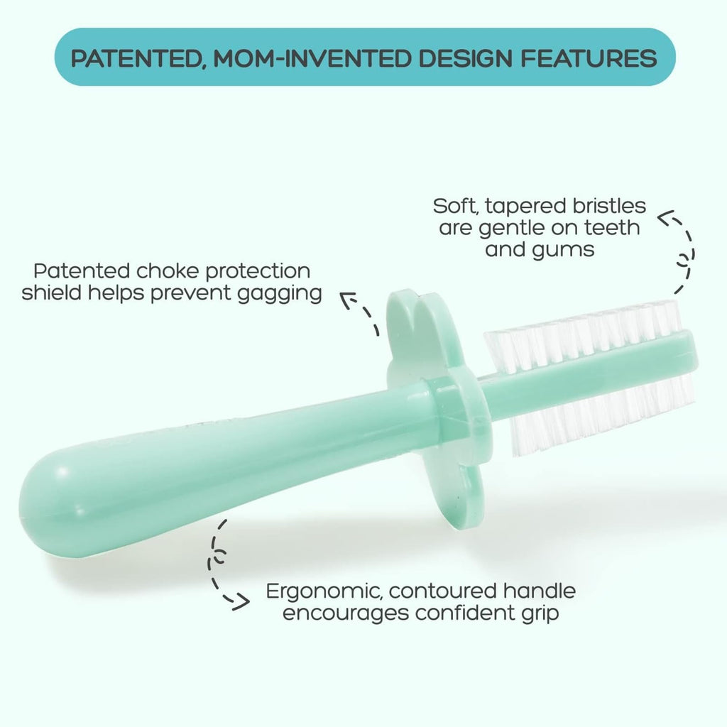 Grabease Double-Sided Baby Toothbrush Pack – Mint & Blush (2-Pack)