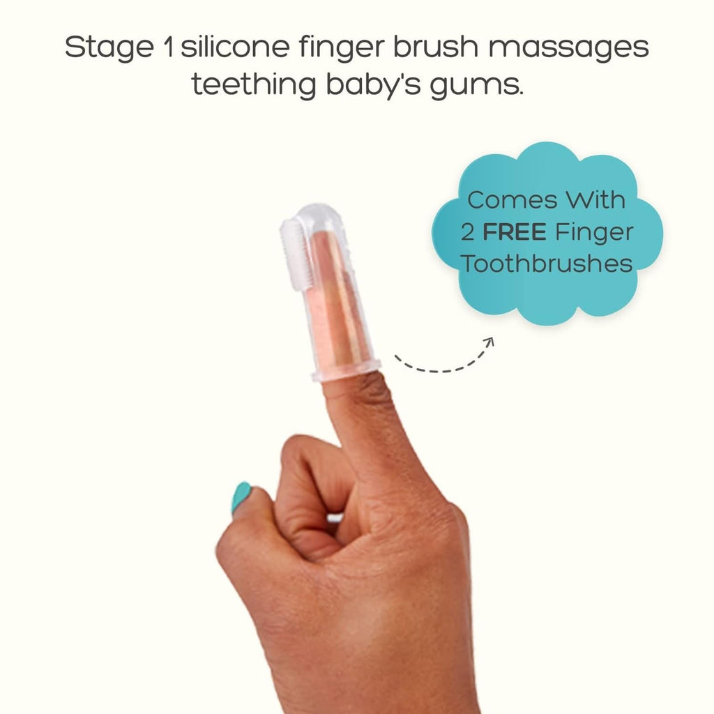 Grabease Double-Sided Baby Toothbrush Pack – Mint & Blush (2-Pack)