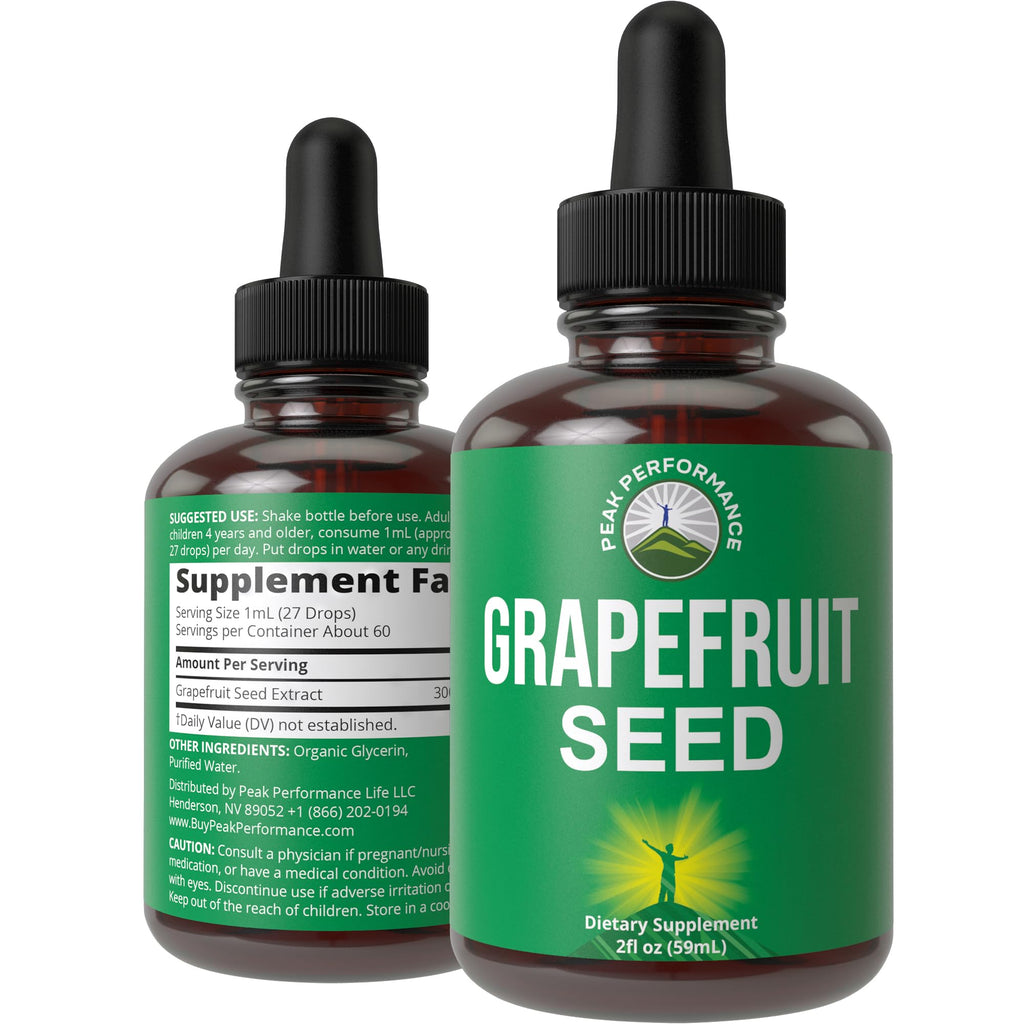 Grapefruit Seed Extract Liquid Drops – Zero Sugar, Vegan GSE for Immune & Digestive Support