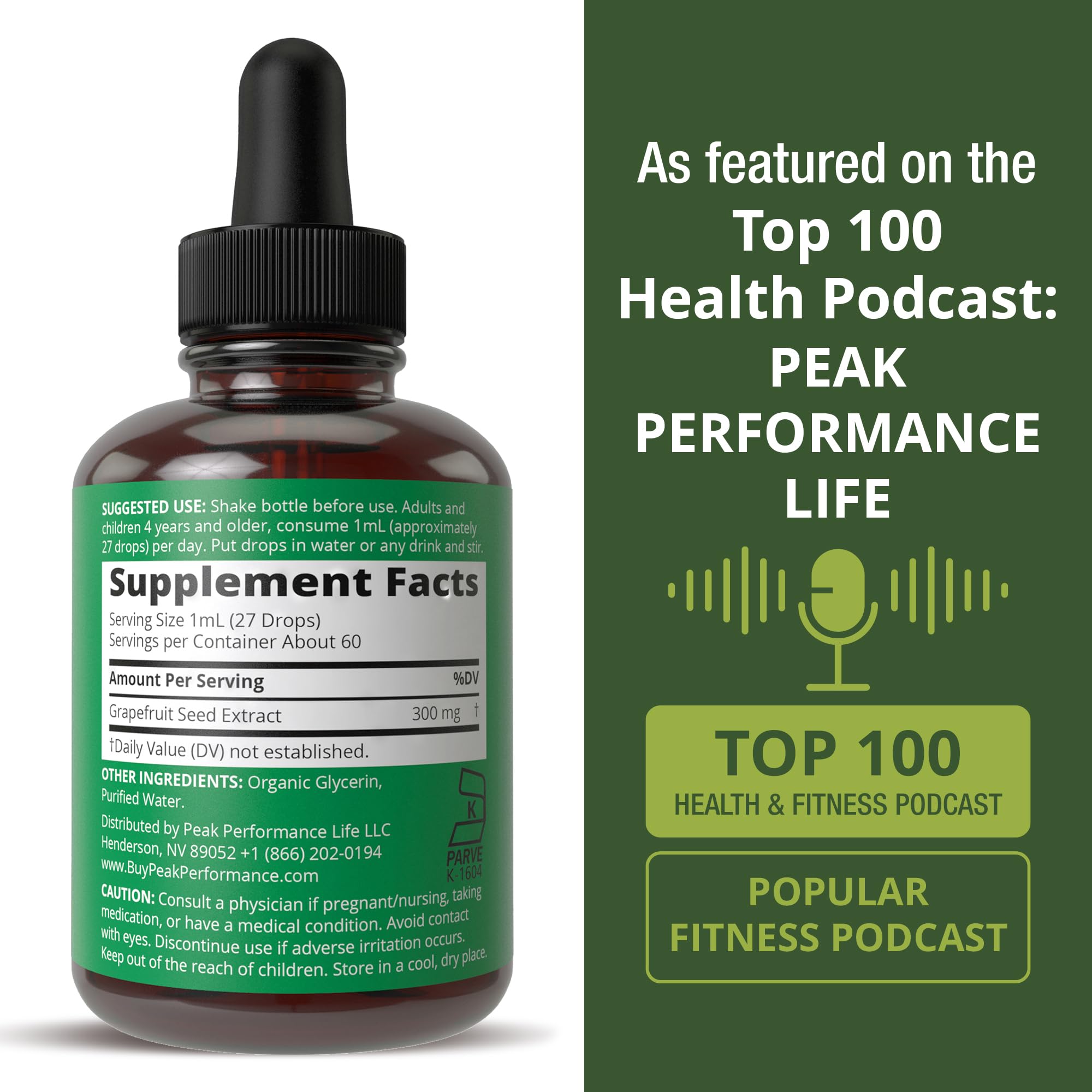 Grapefruit Seed Extract Liquid Drops – Zero Sugar, Vegan GSE for Immune & Digestive Support