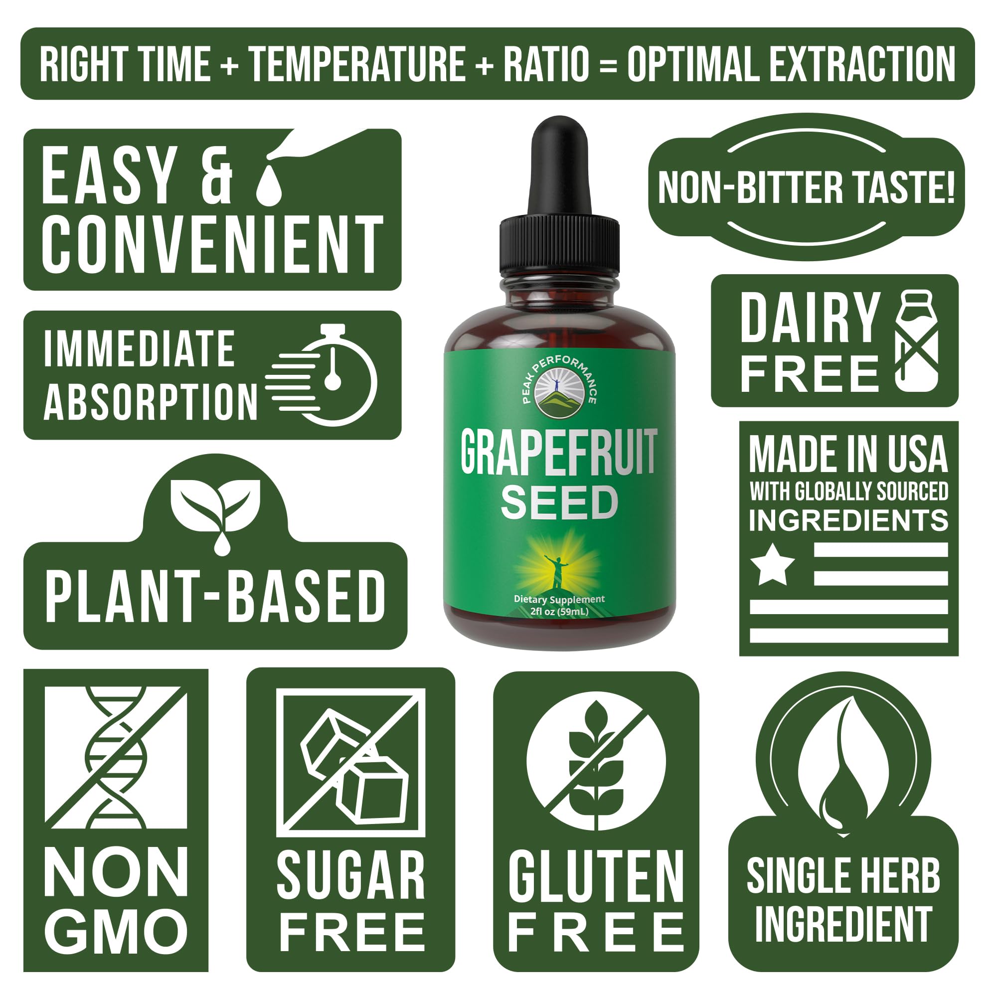 Grapefruit Seed Extract Liquid Drops – Zero Sugar, Vegan GSE for Immune & Digestive Support