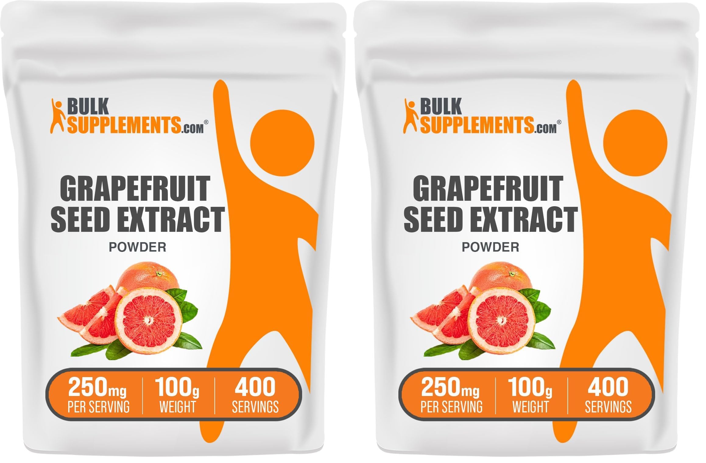 Grapefruit Seed Extract Powder 100g (Pack of 2) – Gluten Free, 250mg per Serving | BulkSupplements