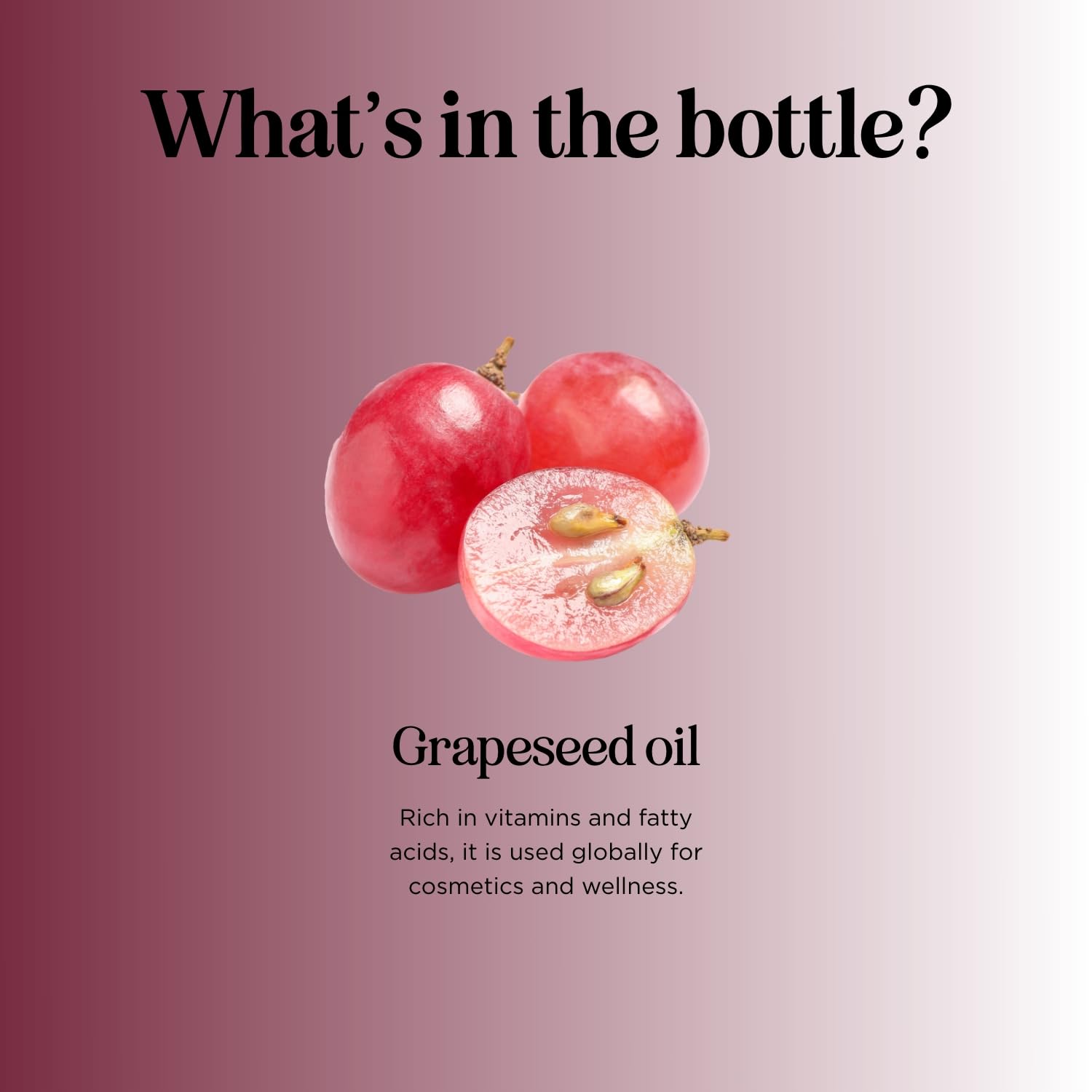 Pure Grapeseed Oil for Hair, Skin & Nails | Carrier Oil for Essential Oils
