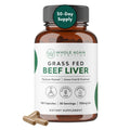 Grass Fed Beef Liver Capsules - 120 Count | 3,000mg Serving | Pasture Raised | No Fillers
