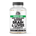 Grass-Fed Bovine Brain & Liver | Cognitive, Mood & Energy Support | New Zealand Sourced, Pasture-Raised, Freeze-Dried, Non-GMO | 180ct
