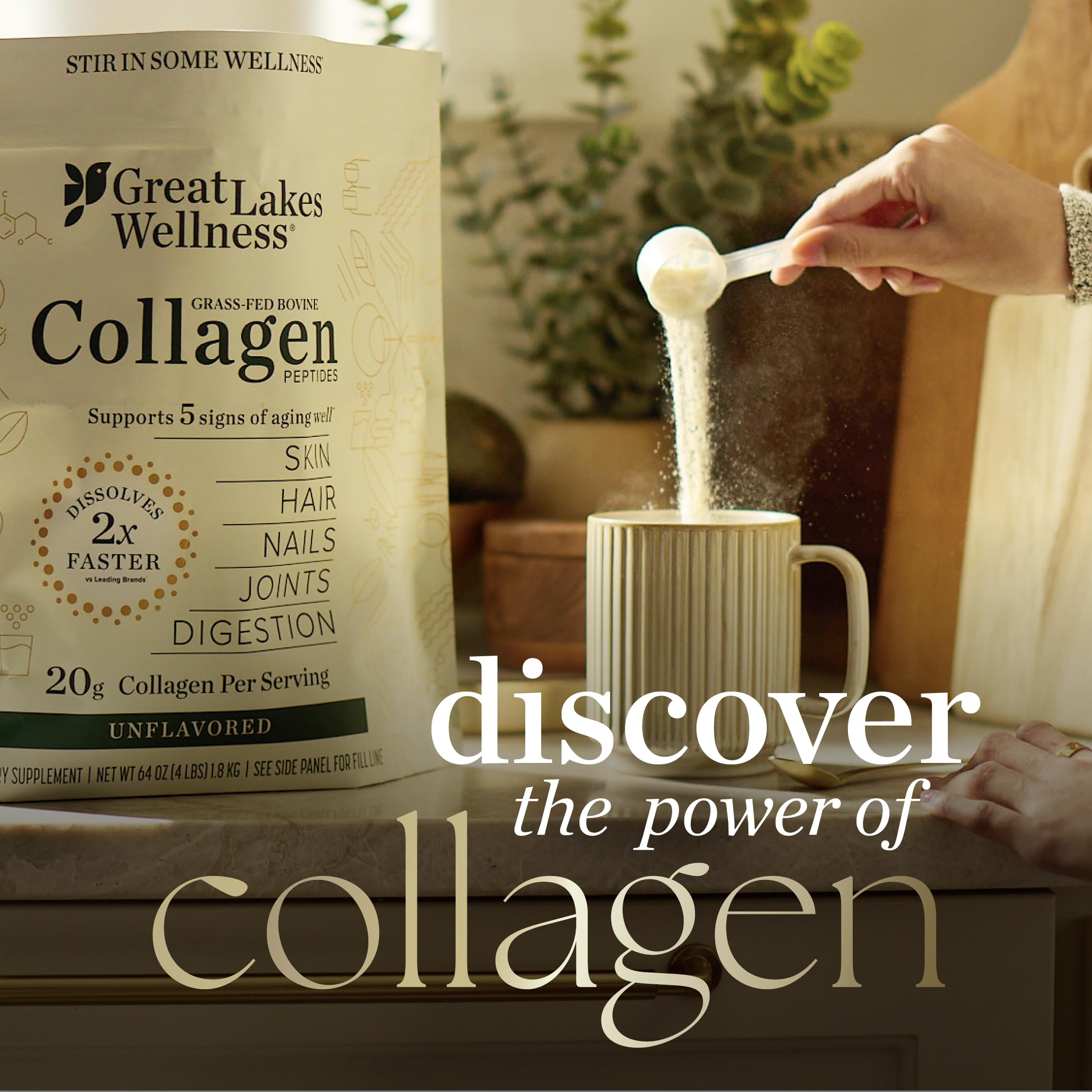 Great Lakes Wellness Keto Boost Collagen Peptides Powder – Vanilla, 14.1 oz | 4.2g MCTs, Non-Dairy Coffee Creamer, Non-GMO, Kosher