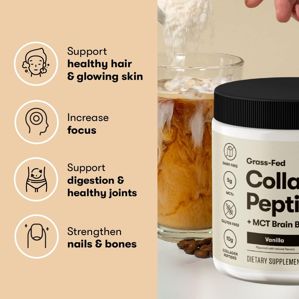 Perfect Keto Collagen Peptides with MCT Oil – Salted Caramel, Low Carb & Gluten Free