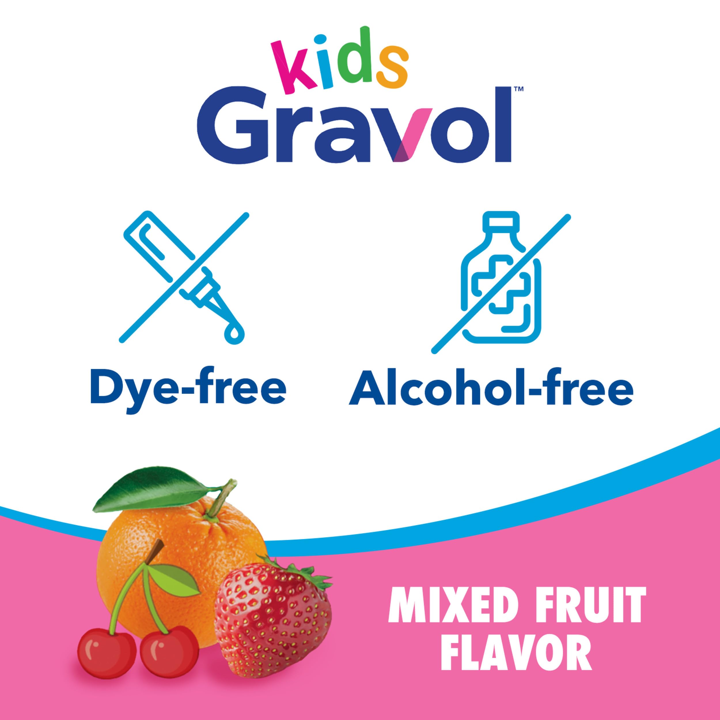 Gravol Kids Liquid – Motion Sickness Relief for Children, 2.5 fl oz (75 ml)