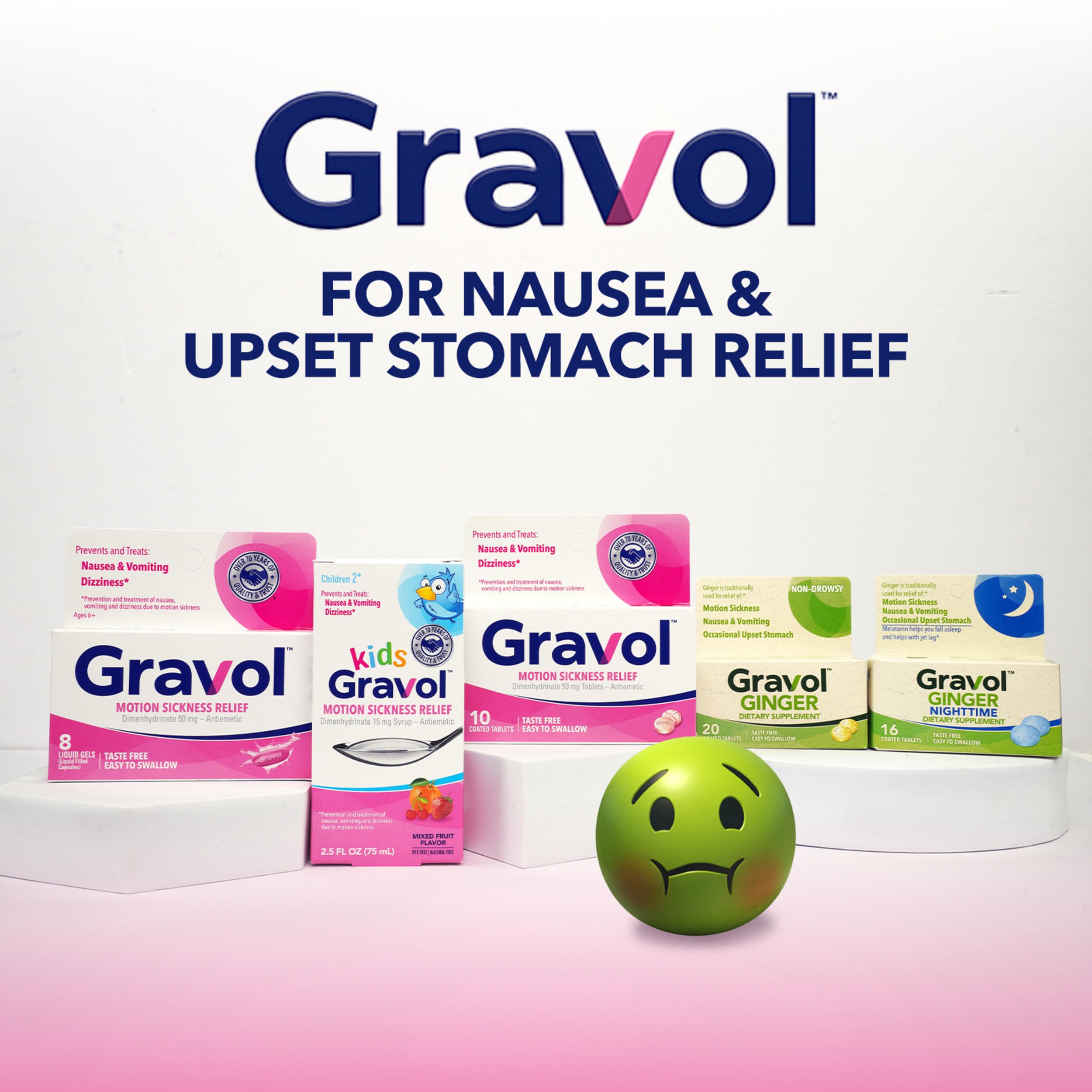 Gravol Kids Liquid – Motion Sickness Relief for Children, 2.5 fl oz (75 ml)