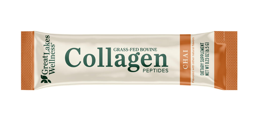 Great Lakes Wellness Collagen Peptides Powder – Skin, Hair, Nails, Joints & Digestion | 12 Sticks