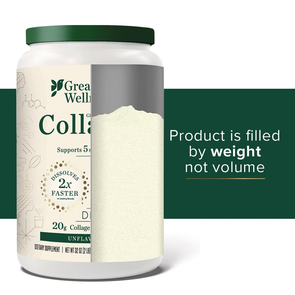 Great Lakes Wellness Collagen Peptides – Unflavored, 32 oz, 20 g/serving