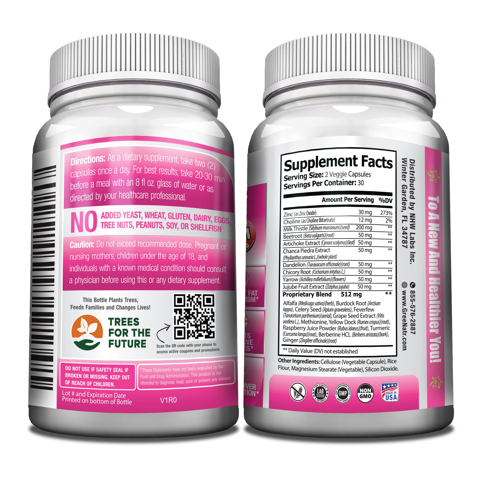 GreeNatr Liver Cleanse Detox & Repair | Milk Thistle & Berberine