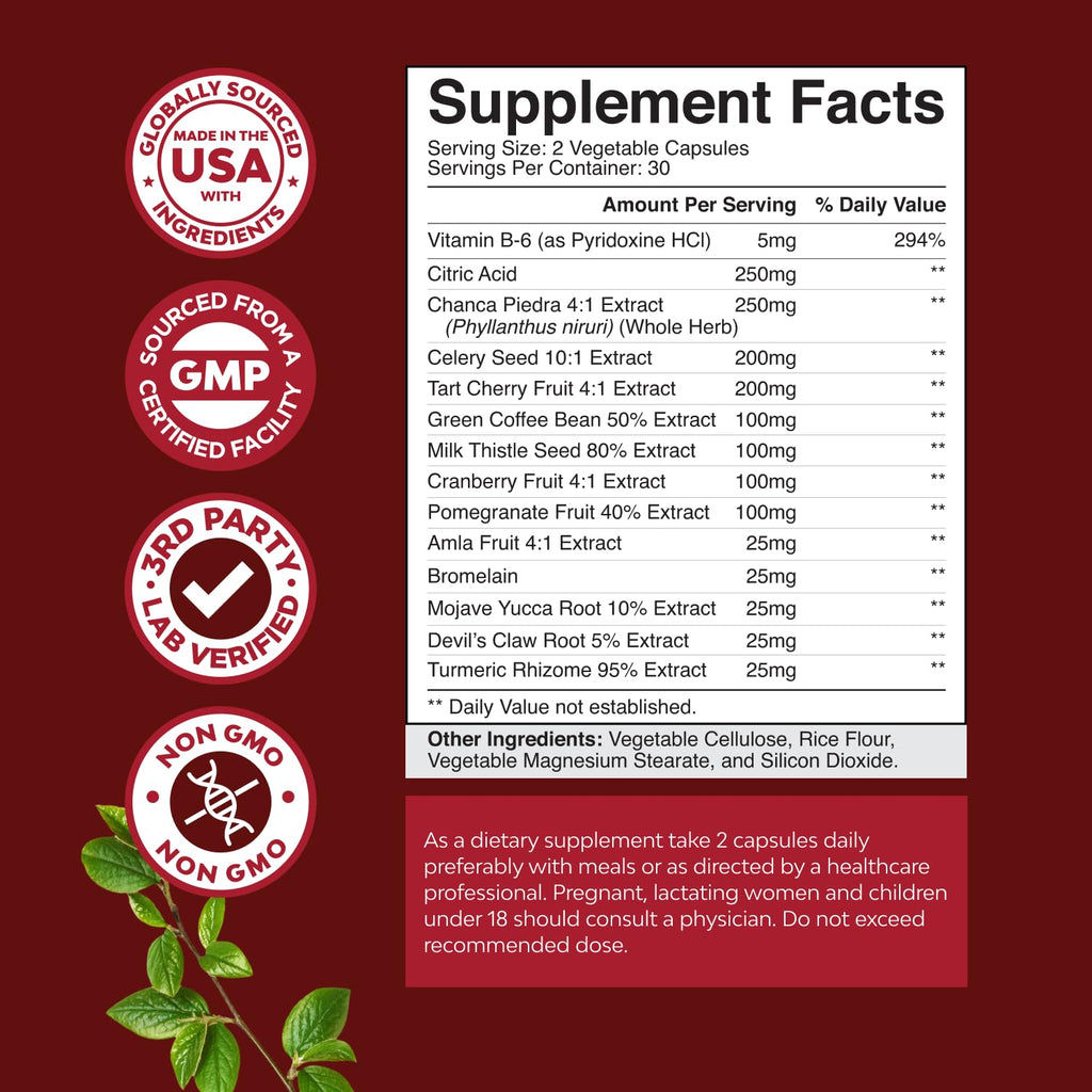 Green Coffee Bean Extract for Uric Acid Detox – Turmeric, Tart Cherry & Celery Seed | 60 Count