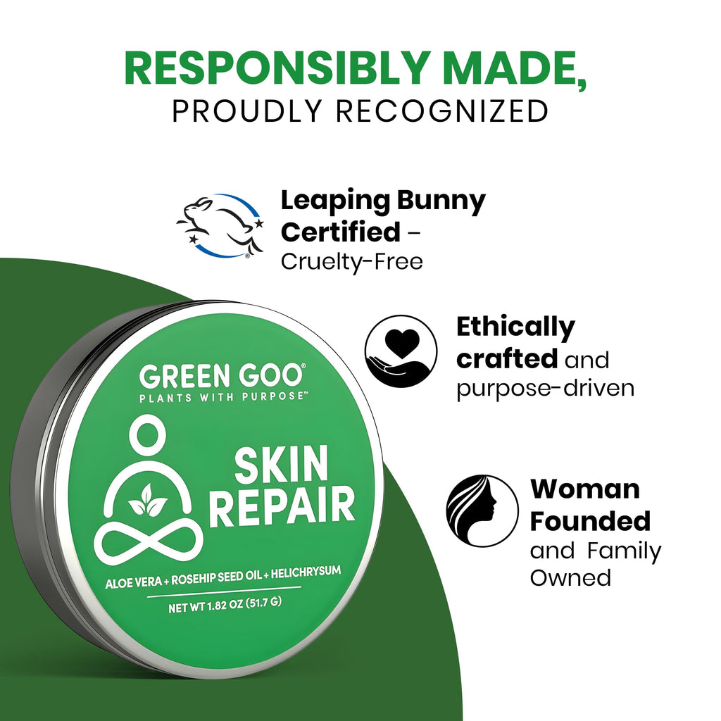 Green Goo Skin Salve | Natural Skin Repair & Daily Moisture – 1.82 oz Large Tin