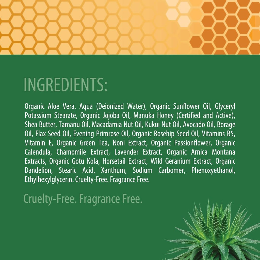 Green Leaf Naturals Manuka Honey Eczema Cream – Moisturizing Lotion (4oz)