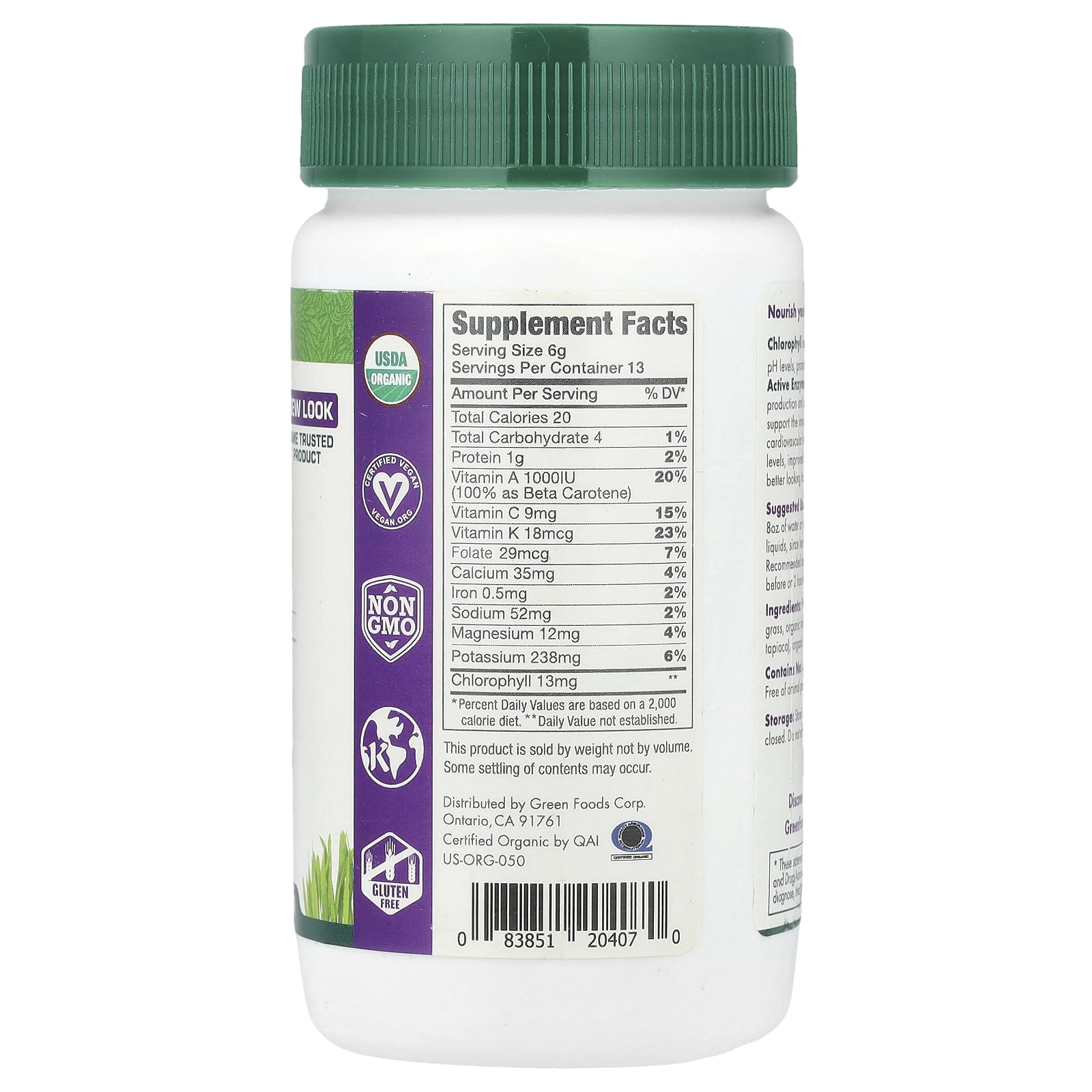 Green Foods Green Magma - 2.8 oz | Organic Green Superfood