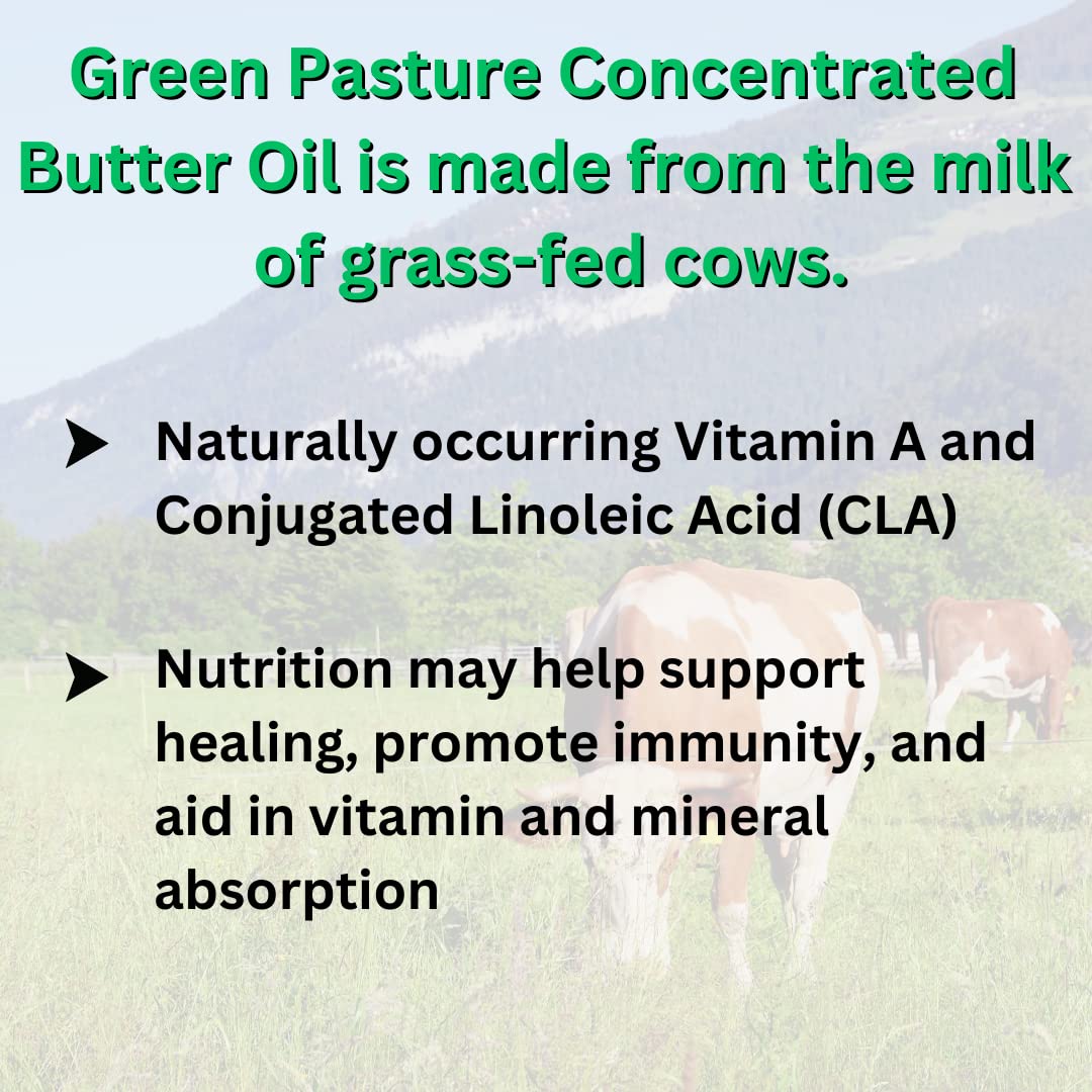 Green Pasture Concentrated Butter Oil Capsules | 120 Capsules | 60 Servings