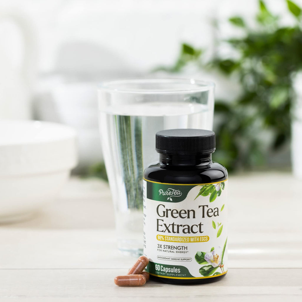 Green Tea Extract Capsules 1000mg - 45% EGCG, 98% Polyphenols | 60 Capsules