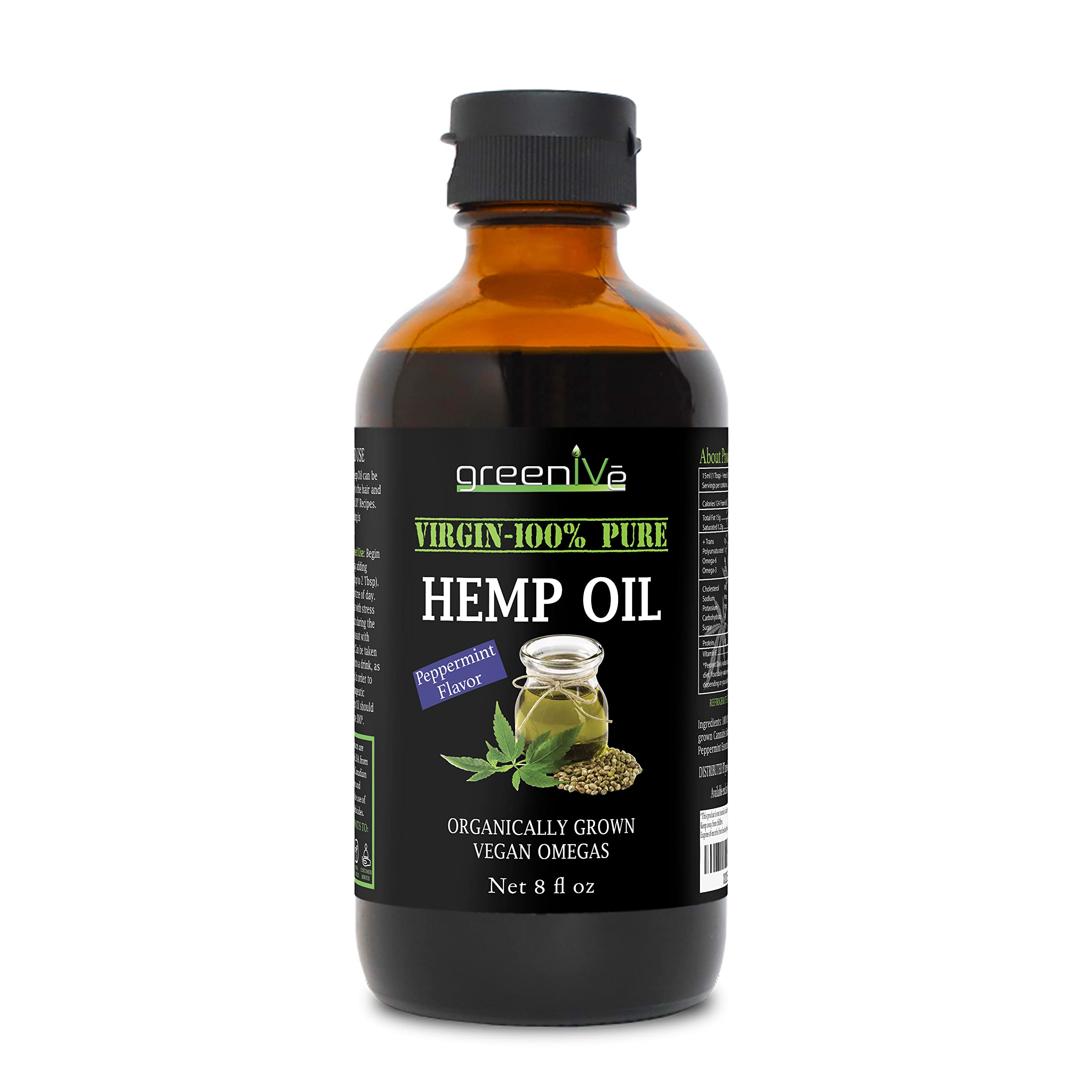 GreenIVe Organic Peppermint Hemp Oil 224,000mg – Cold Pressed (2-Pack)