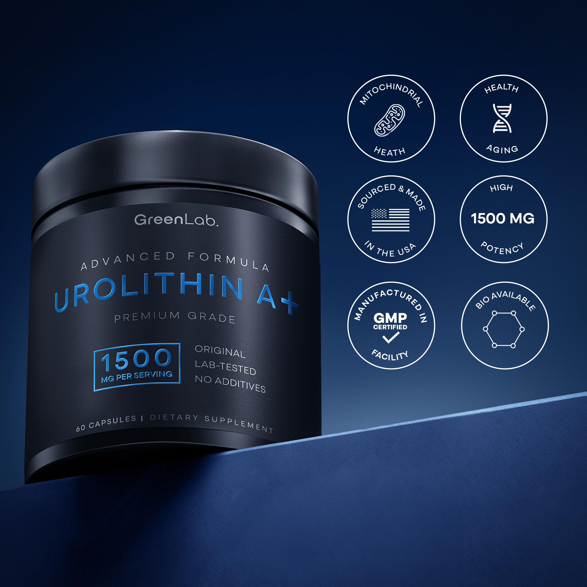 GreenLab Urolithin A+ 1500mg – Advanced Formula for Cellular Energy