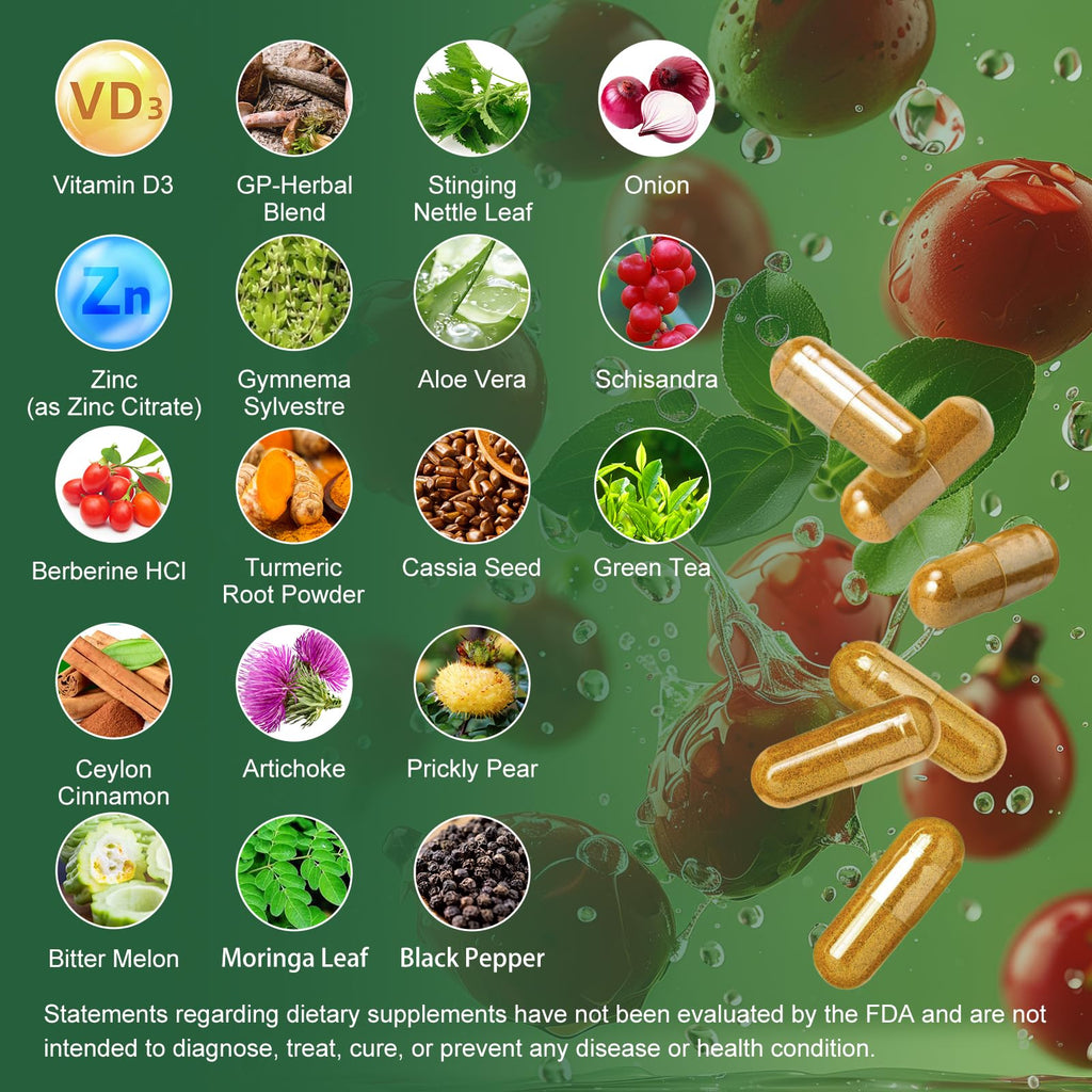GREENPEOPLE Berberine Supplement with Ceylon Cinnamon - 1500mg Berberine, GLP-1 & AMPK Activation, Immune Support (60 Count)