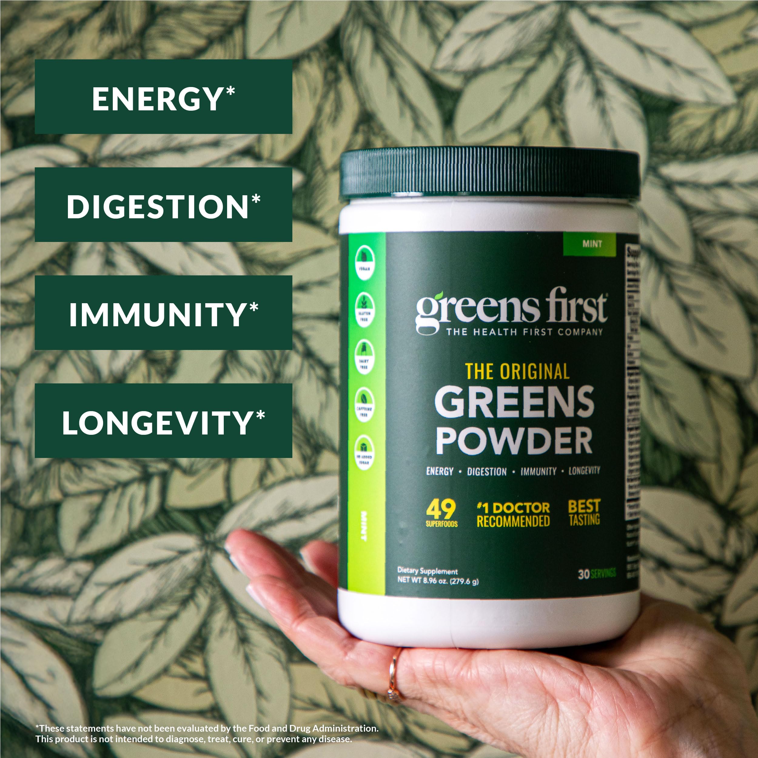 Greens First Original Greens Powder - 49 Superfoods, Berry, 30 Servings