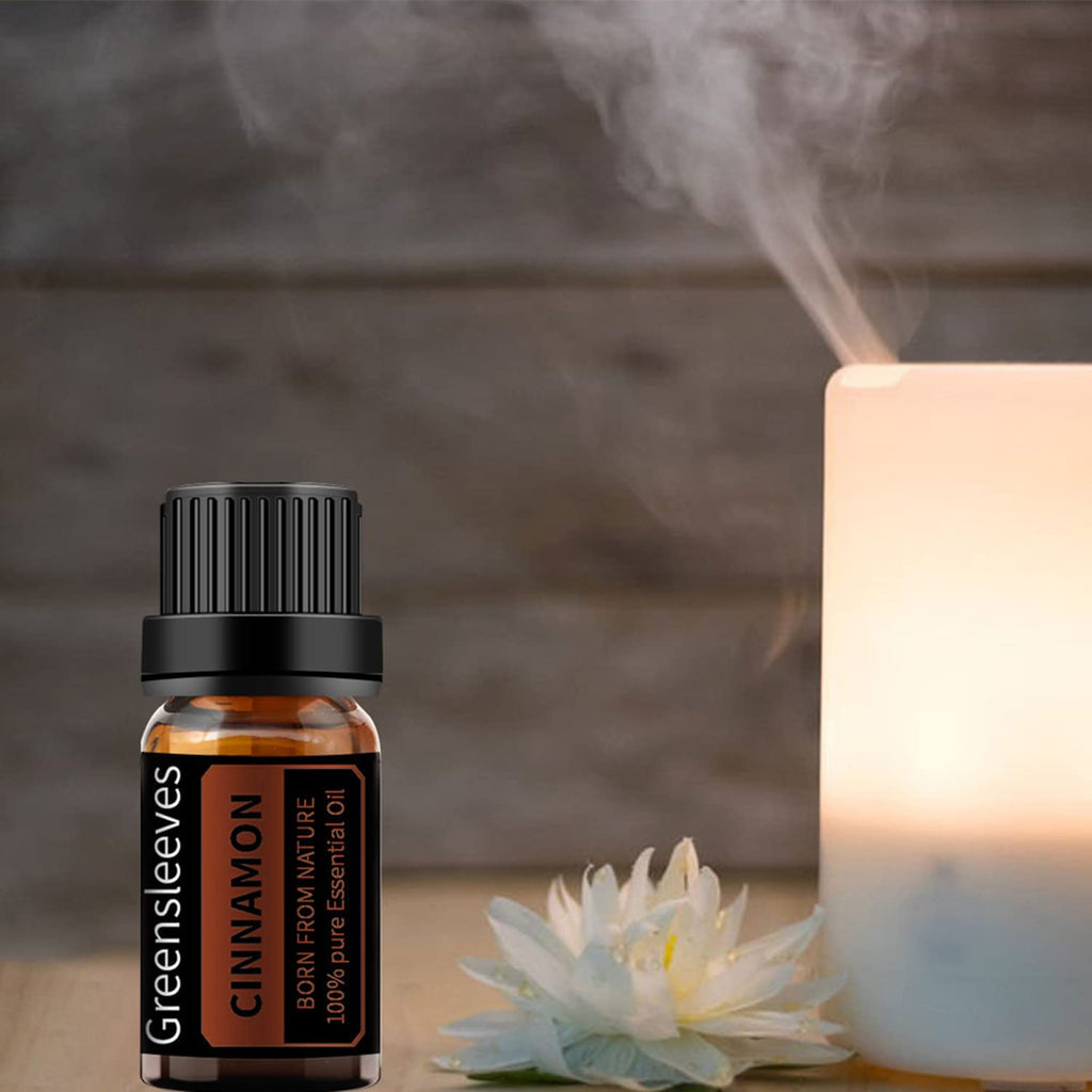 GREENSLEEVES Cinnamon Essential Oil – 10ml Pure Plant-Based Aromatherapy Oil