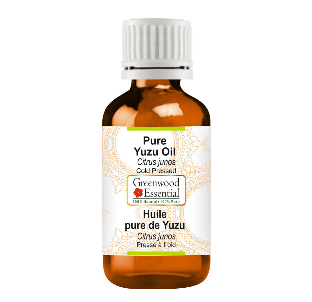Greenwood Essential Pure Yuzu Oil (Citrus junos) - Cold-Pressed 10ml (0.33 oz)