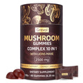 Grevol Mushroom Gummies with Lion's Mane – 60 Counts | 10-Mushroom Complex