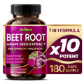GriMed Beet Root with Grape Seed Extract, Maca Root, Red Spinach & Ashwagandha – 180 Vegetable Capsules