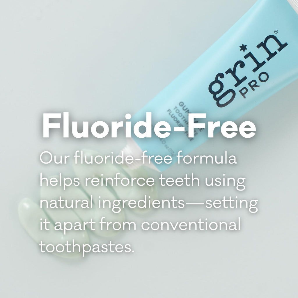 Grin Pro Gum Care Fluoride Free Toothpaste – Organic with Manuka Oil & Propolis | Fresh Breath & Gum Health