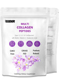 GSXR Multi Collagen Peptides Powder 1LB | Hydrolyzed Type I-X Collagen + Biotin, Hyaluronic Acid & Vitamin C