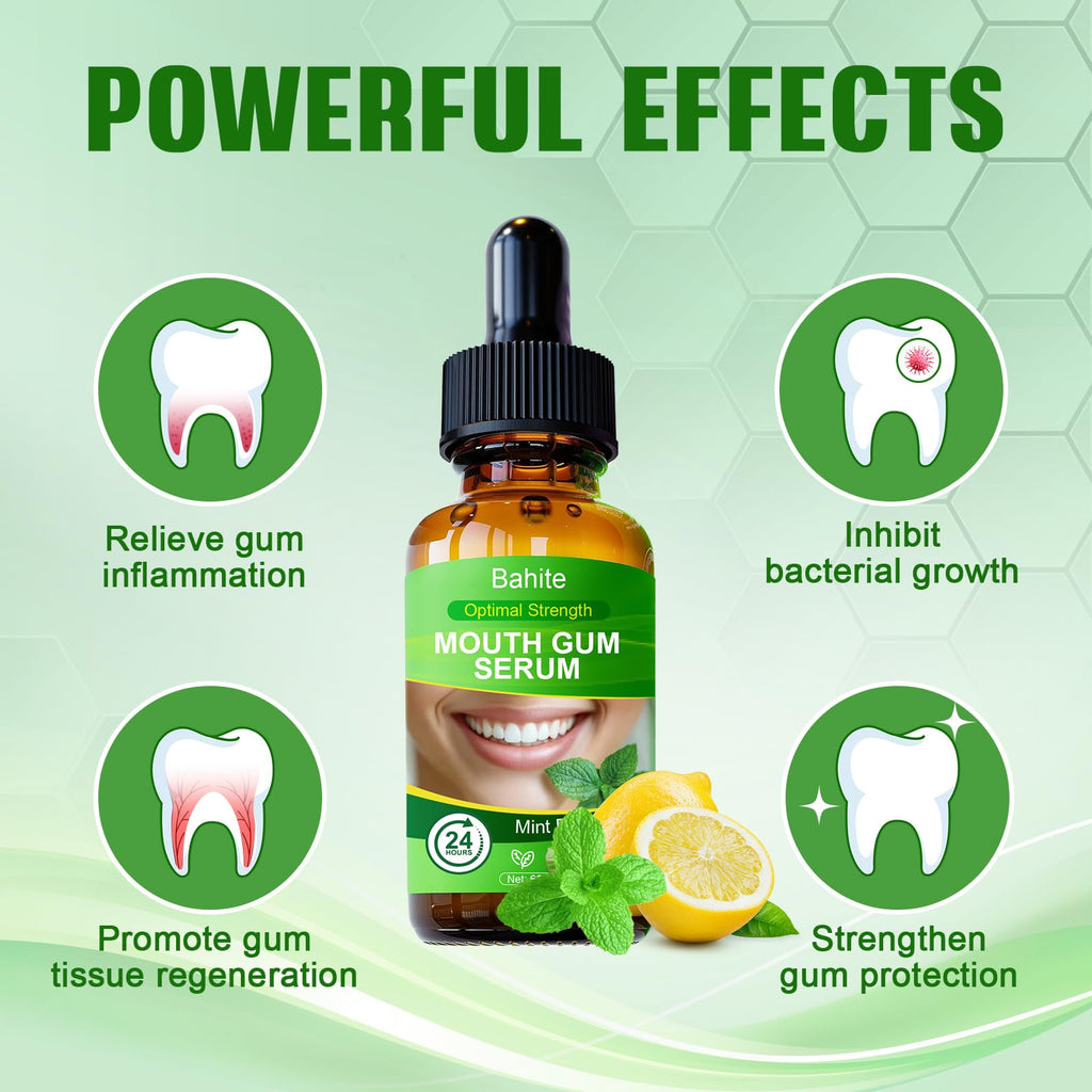 Gum Restore Drops – Bad Breath Treatment for Adults | Gum Regrowth for Receding Gums, Dry Mouth, Alcohol-Free Mint 60ML