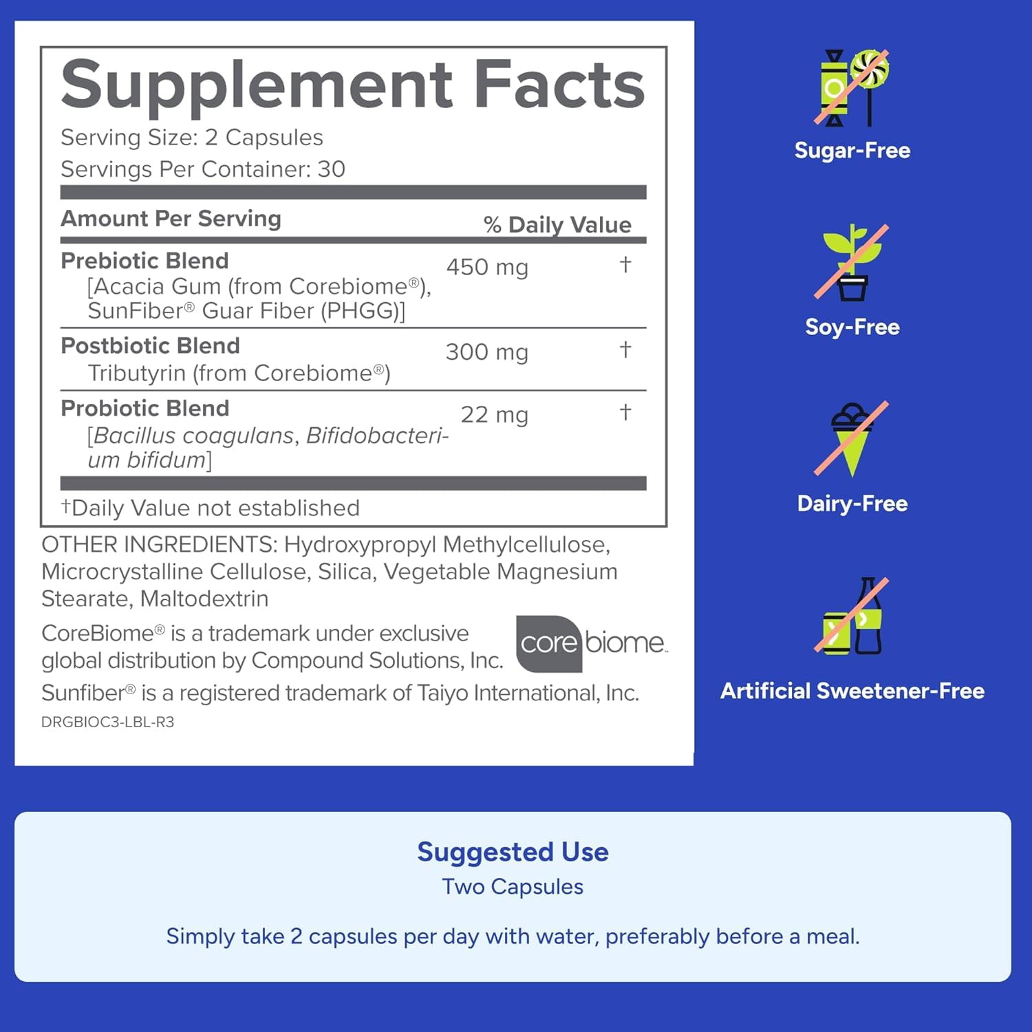 Gundry MD Bio Complete 3 — 3-in-1 Prebiotic, Probiotic, Postbiotic for Gut Health (90-Day Supply)