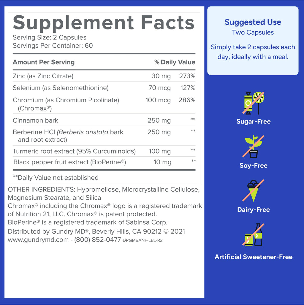 Gundry MD Metabolic Advanced with Berberine – Supports Healthy Metabolism, 120 Count